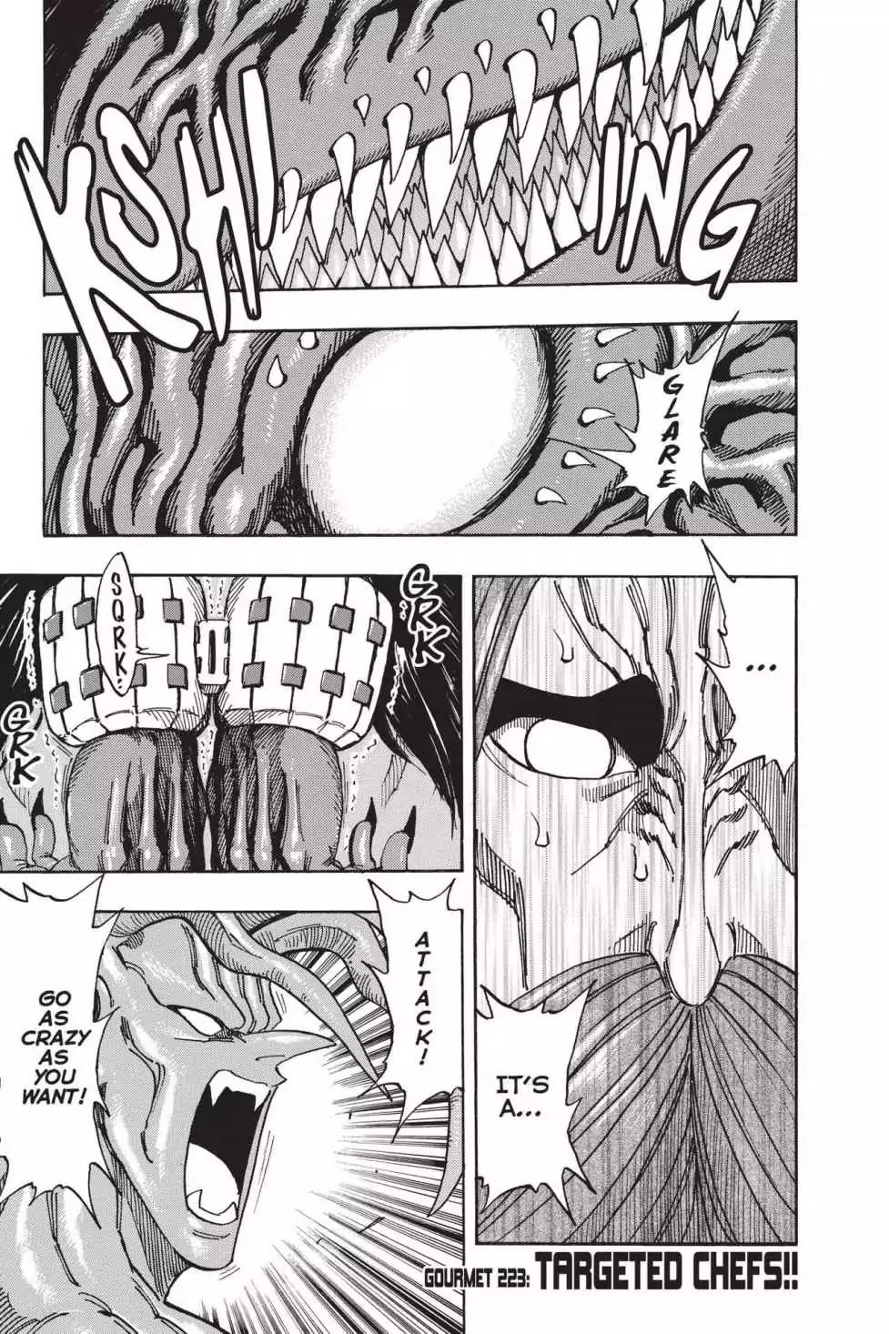 Toriko Chapter 223 page 1 - Chapter 223: Vol.25 Gourmet 223: Targeted Chefs!!