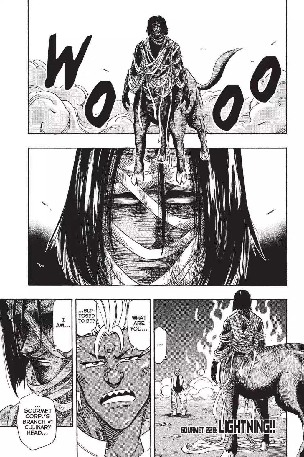 Toriko Chapter 228 page 1 - Chapter 228: Vol.26 Gourmet 228: Lightning!!