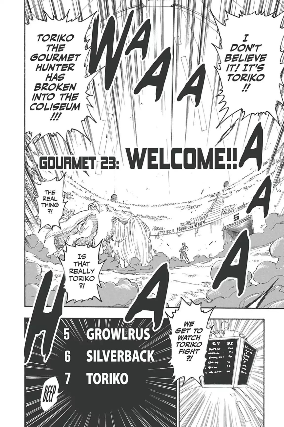 Toriko Chapter 23 page 2 - Chapter 23: Vol.3 Gourmet 23: Welcome!!
