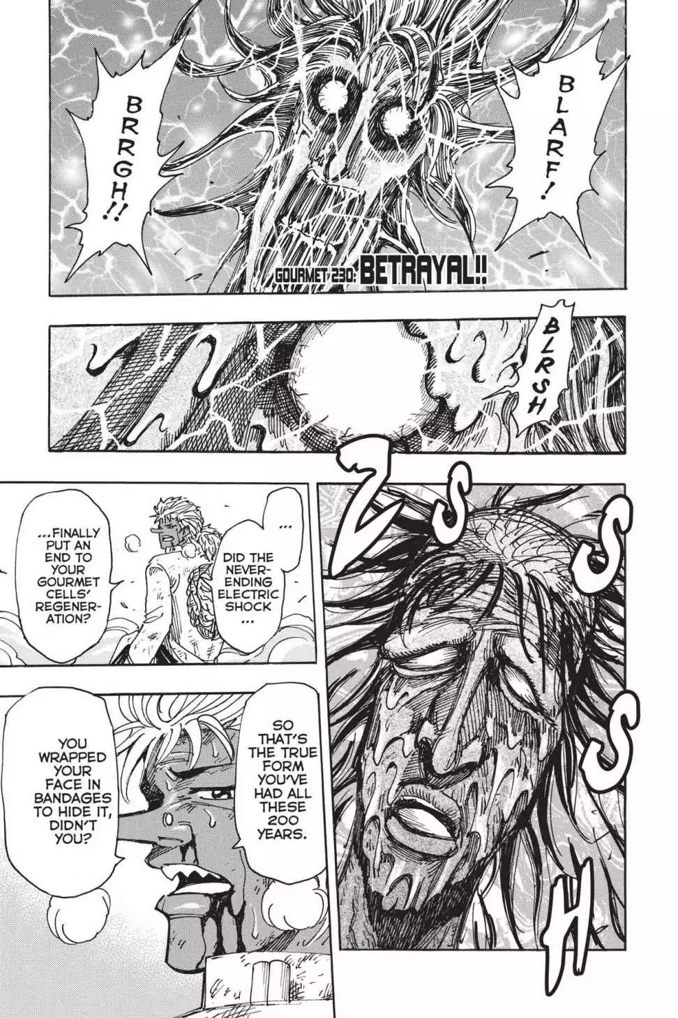 Toriko Chapter 230 page 1 - Chapter 230: Vol.26 Gourmet 230: Betrayal!!