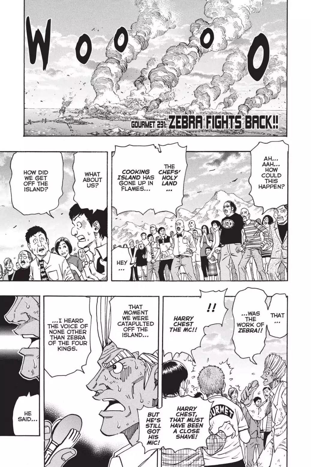 Toriko Chapter 231 page 1 - Chapter 231: Vol.26 Gourmet 231: Zebra Fights Back!!