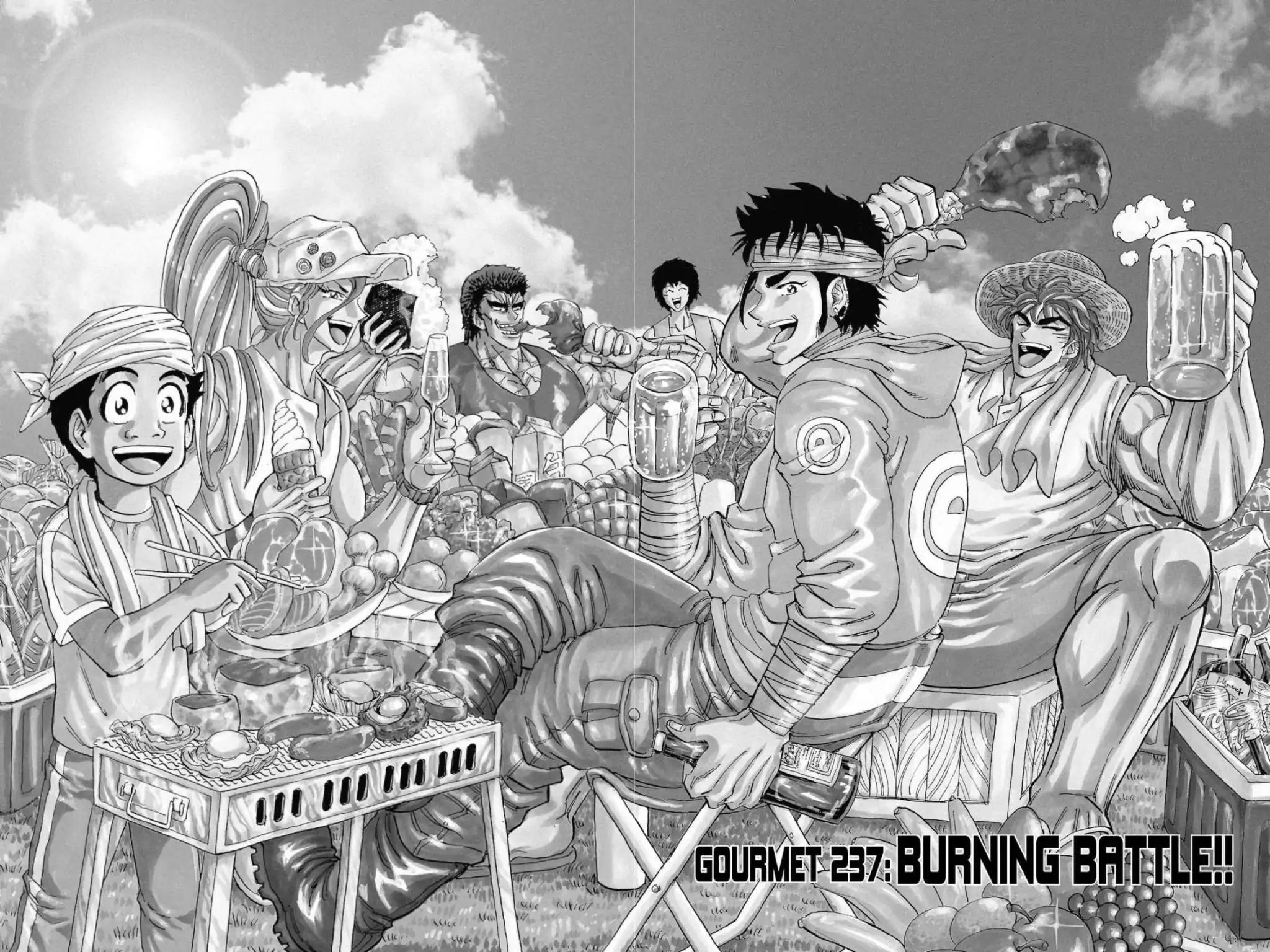 Toriko Chapter 237 page 1 - Chapter 237: Vol.27 Gourmet 237: Burning Battle!!
