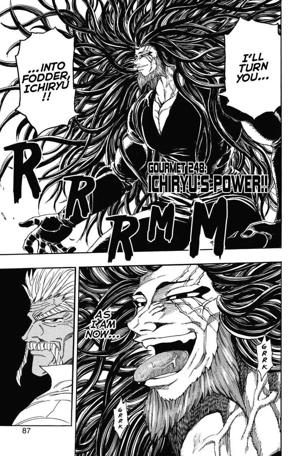 Toriko Chapter 248 page 1 - Chapter 248: Vol.28 Gourmet 248: Ichiryu's Power!!