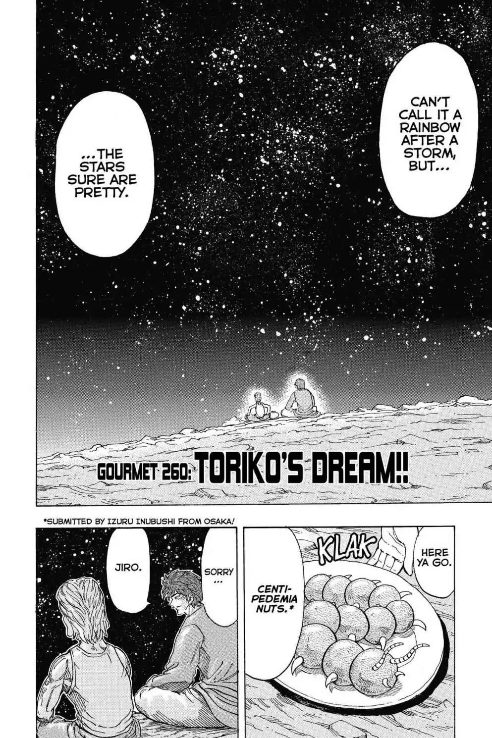 Toriko Chapter 260 page 2 - Chapter 260: Vol.29 Gourmet 260: Toriko's Dream!!