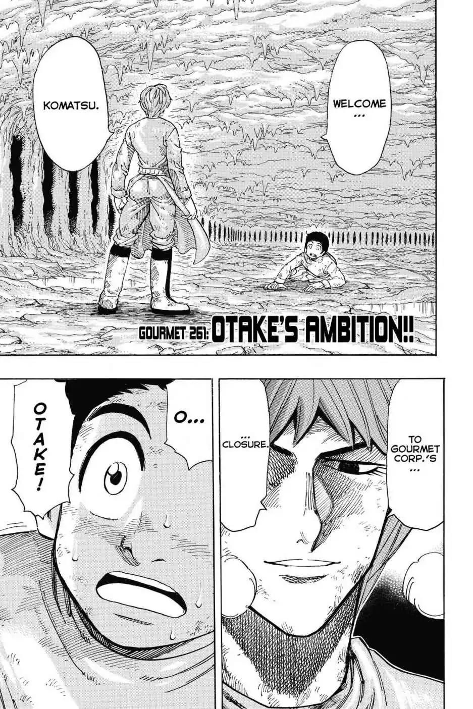 Toriko Chapter 261 page 1 - Chapter 261: Vol.29 Gourmet 261: Otake's Ambition!!