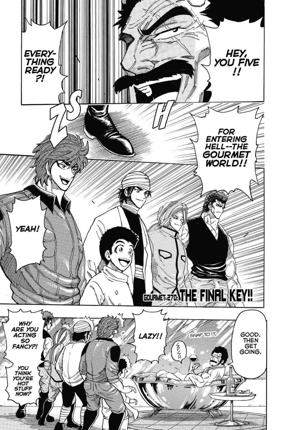 Toriko Chapter 270 page 1 - Chapter 270: Vol.30 Gourmet 270: The Final Key!!