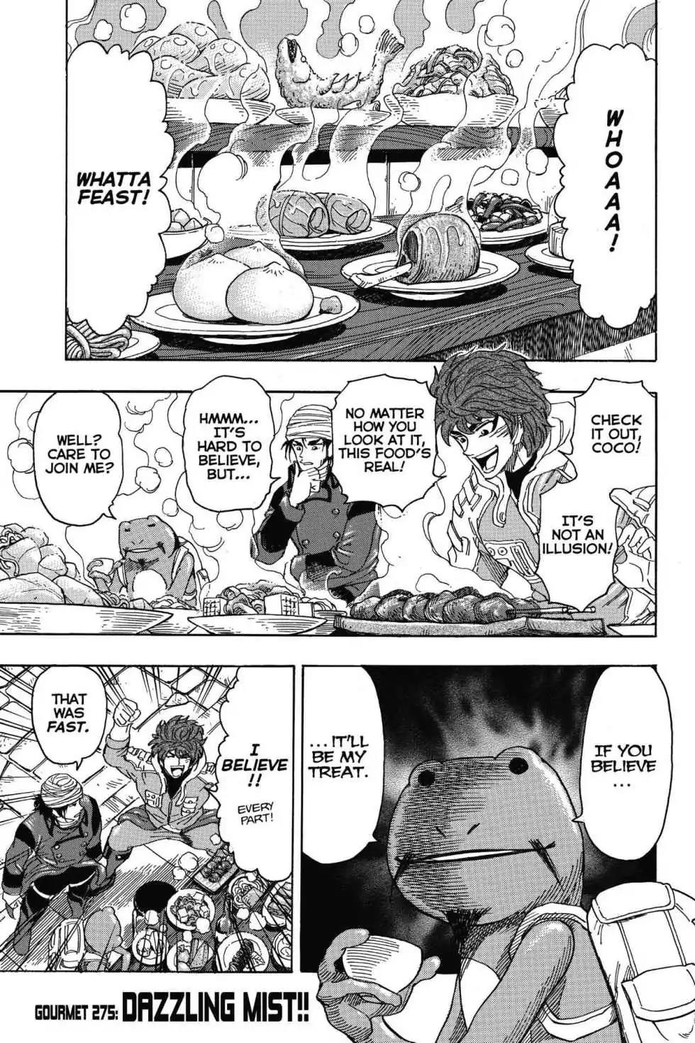 Toriko Chapter 275 page 1 - Chapter 275: Vol.31 Gourmet 275: Dazzling Mist!!