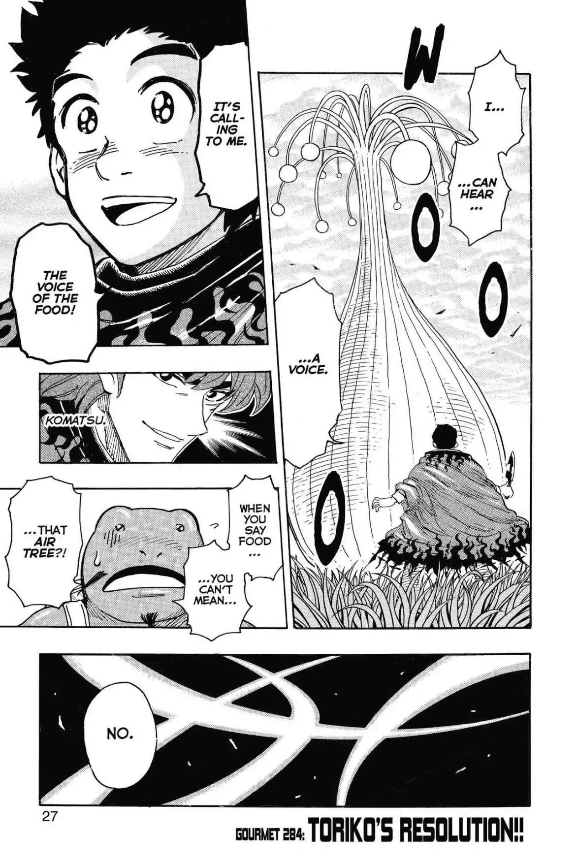 Toriko Chapter 284 page 1 - Chapter 284: Vol.32 Gourmet 284: Toriko's Resolution!!