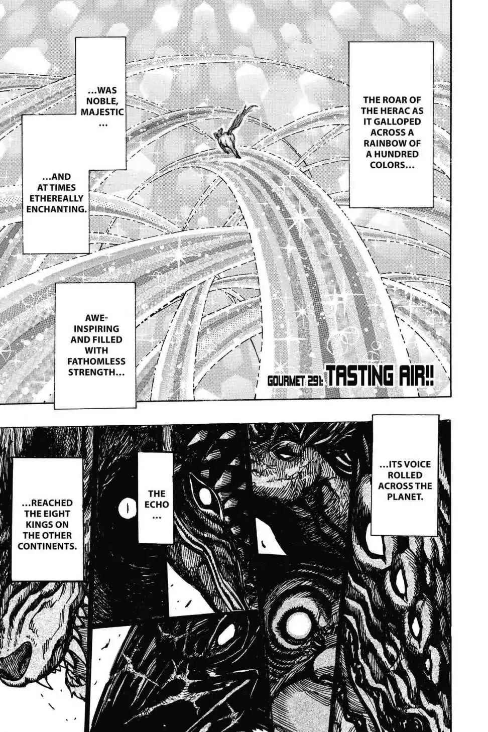Toriko Chapter 291 page 1 - Chapter 291: Vol.32 Gourmet 291: Tastitng Air!!