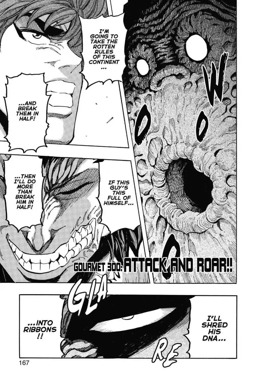 Toriko Chapter 300 page 1 - Chapter 300: Vol.33 Gourmet 300: Attack and Roar!!