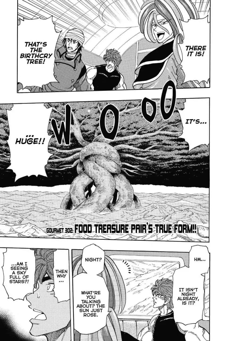 Toriko Chapter 302 page 1 - Chapter 302: Vol.34 Gourmet 302: Food Treasure Pair's True Form!!