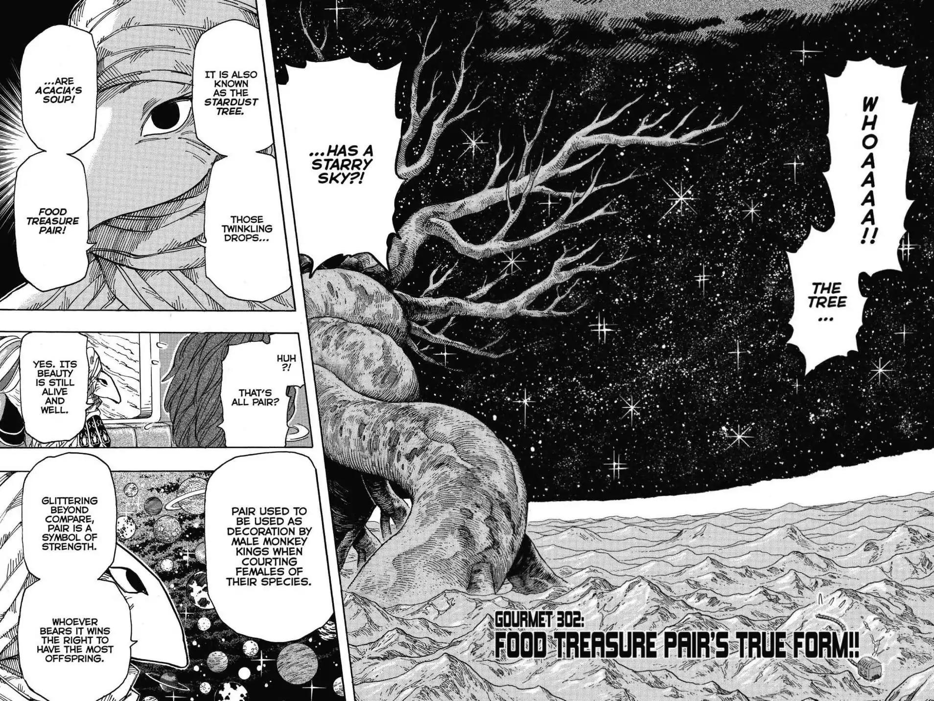 Toriko Chapter 302 page 2 - Chapter 302: Vol.34 Gourmet 302: Food Treasure Pair's True Form!!