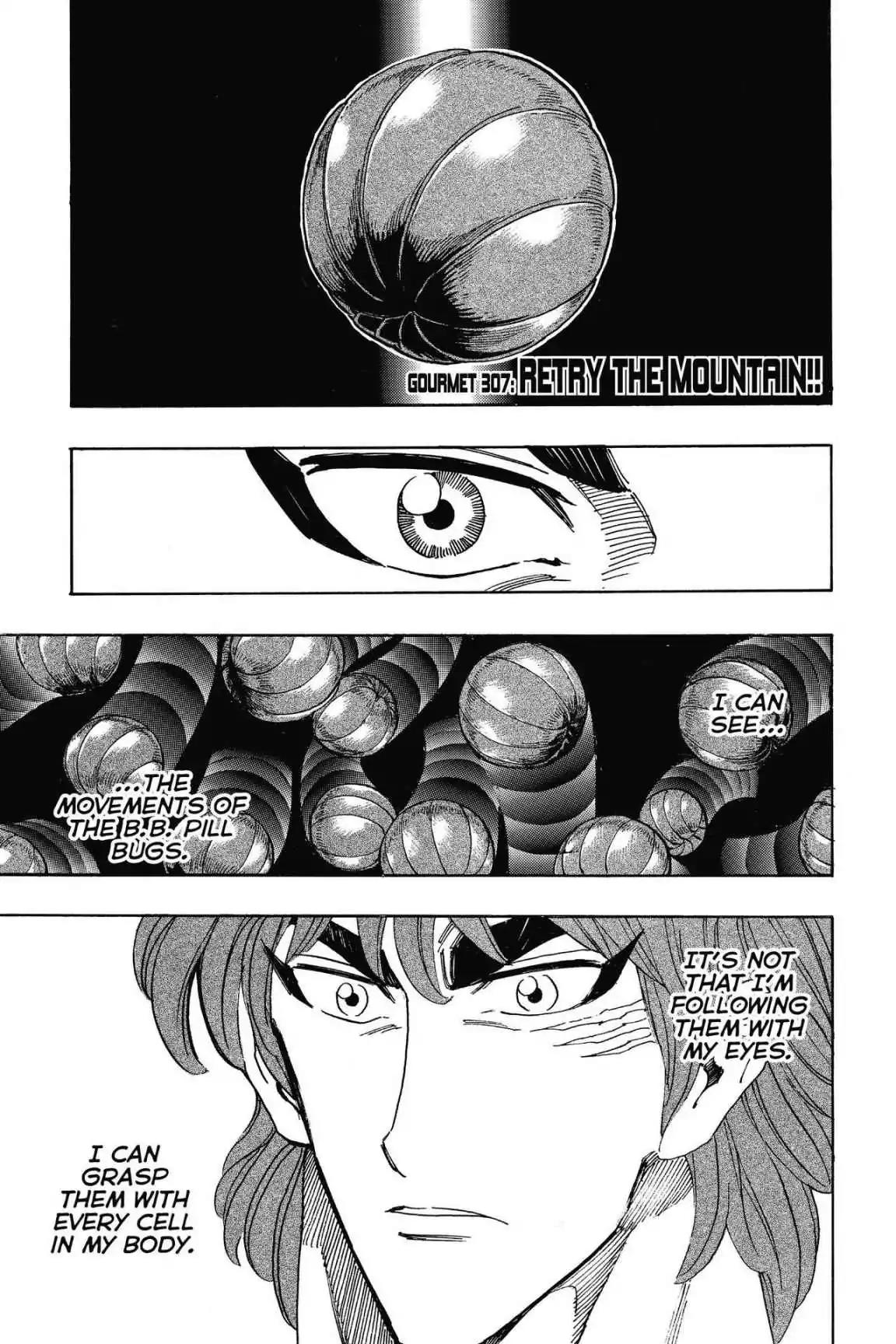 Toriko Chapter 307 page 1 - Chapter 307: Vol.34 Gourmet 307: Retry and Mountain!!