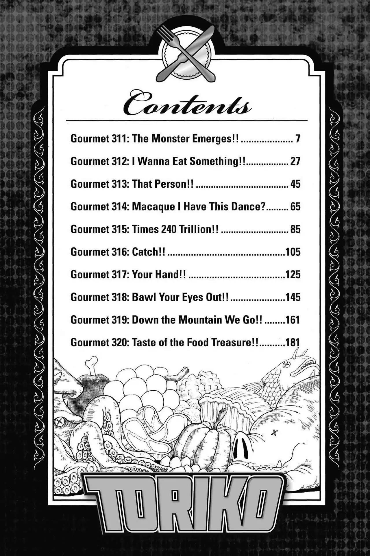 Toriko Chapter 311 page 6 - Chapter 311: Vol.35 Gourmet 311: The Monster Emerges!!