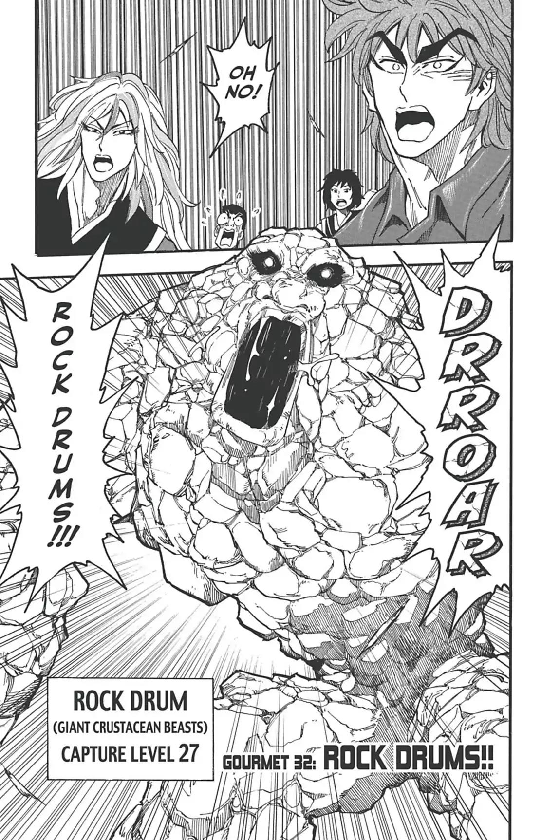 Toriko Chapter 32 page 1 - Chapter 32: Vol.4 Gourmet 32: Rock Drums!!