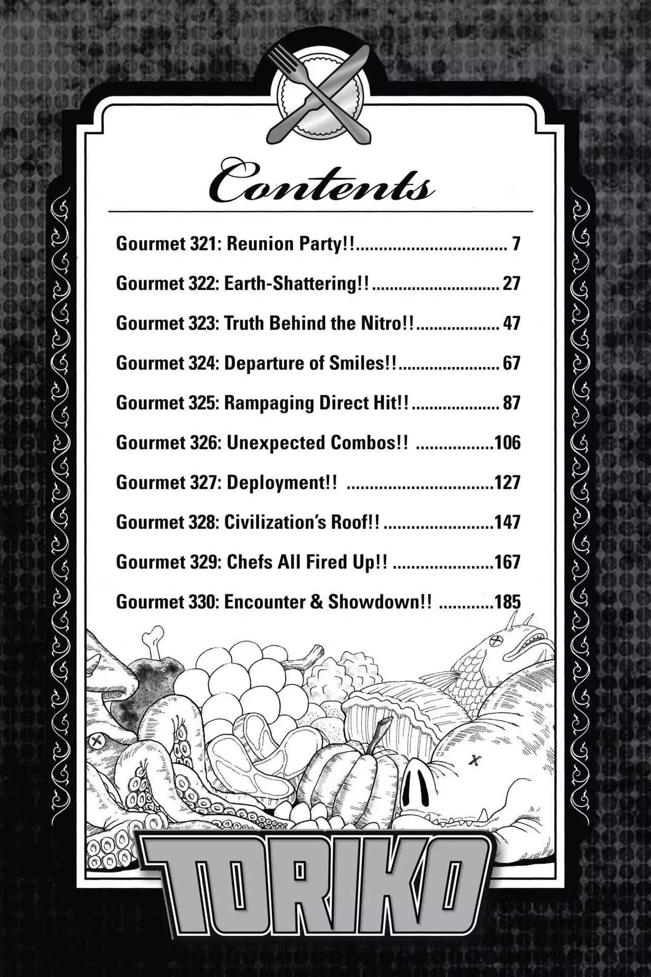 Toriko Chapter 321 page 6 - Chapter 321: Vol.36 Gourmet 321: Reunion Party!!