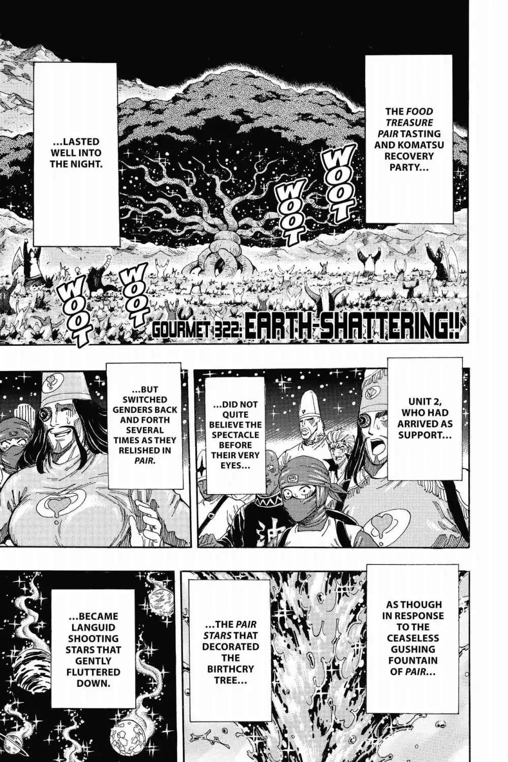 Toriko Chapter 322 page 1 - Chapter 322: Vol.36 Gourmet 322: Earth-Shattering!!