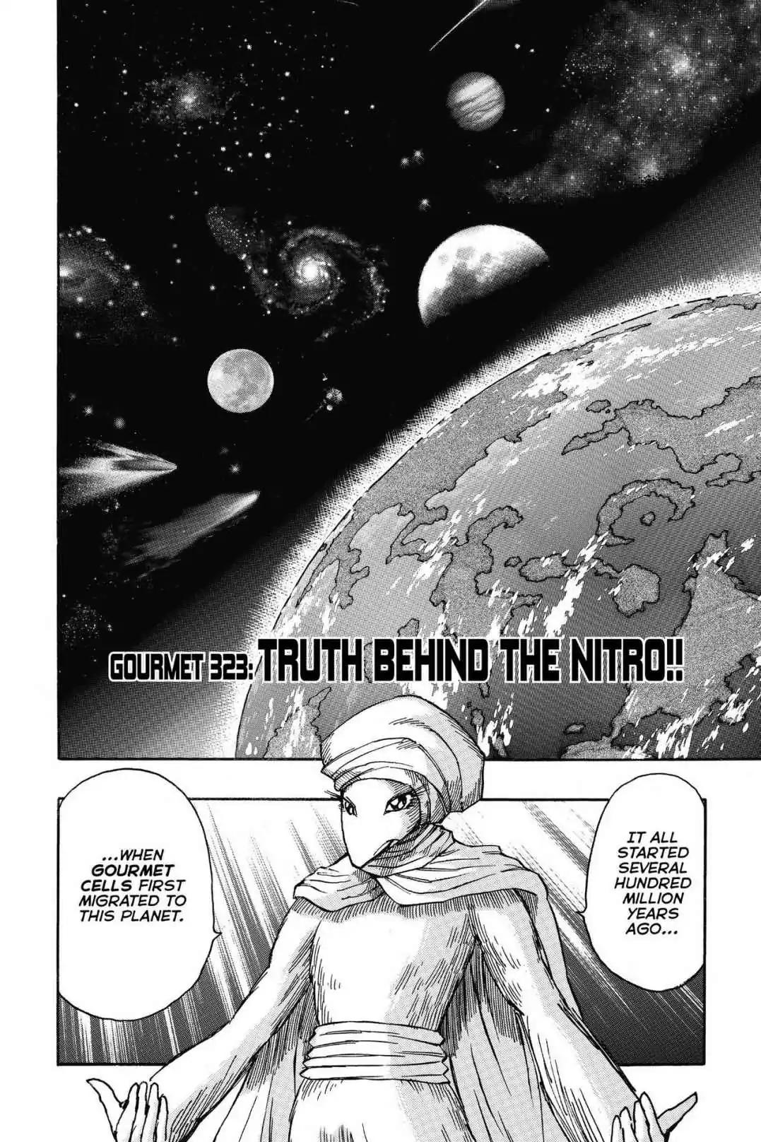 Toriko Chapter 323 page 2 - Chapter 323: Vol.36 Gourmet 323: Truth Behind the Nitro!!