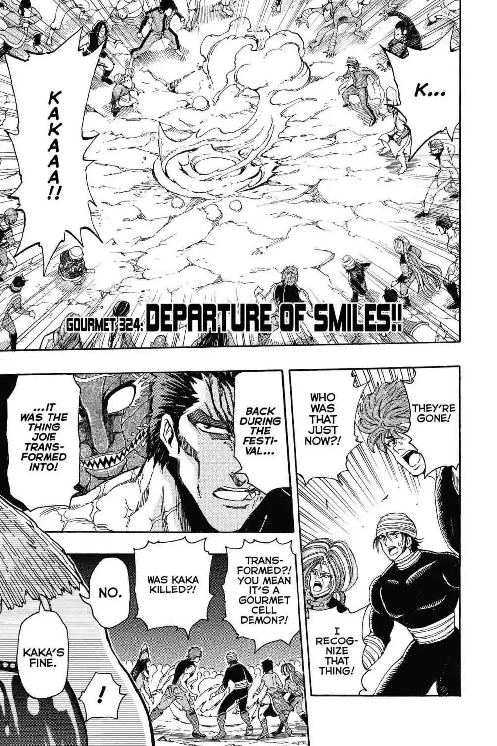 Toriko Chapter 324 page 1 - Chapter 324: Vol.36 Gourmet 324: Departure of Smiles!!