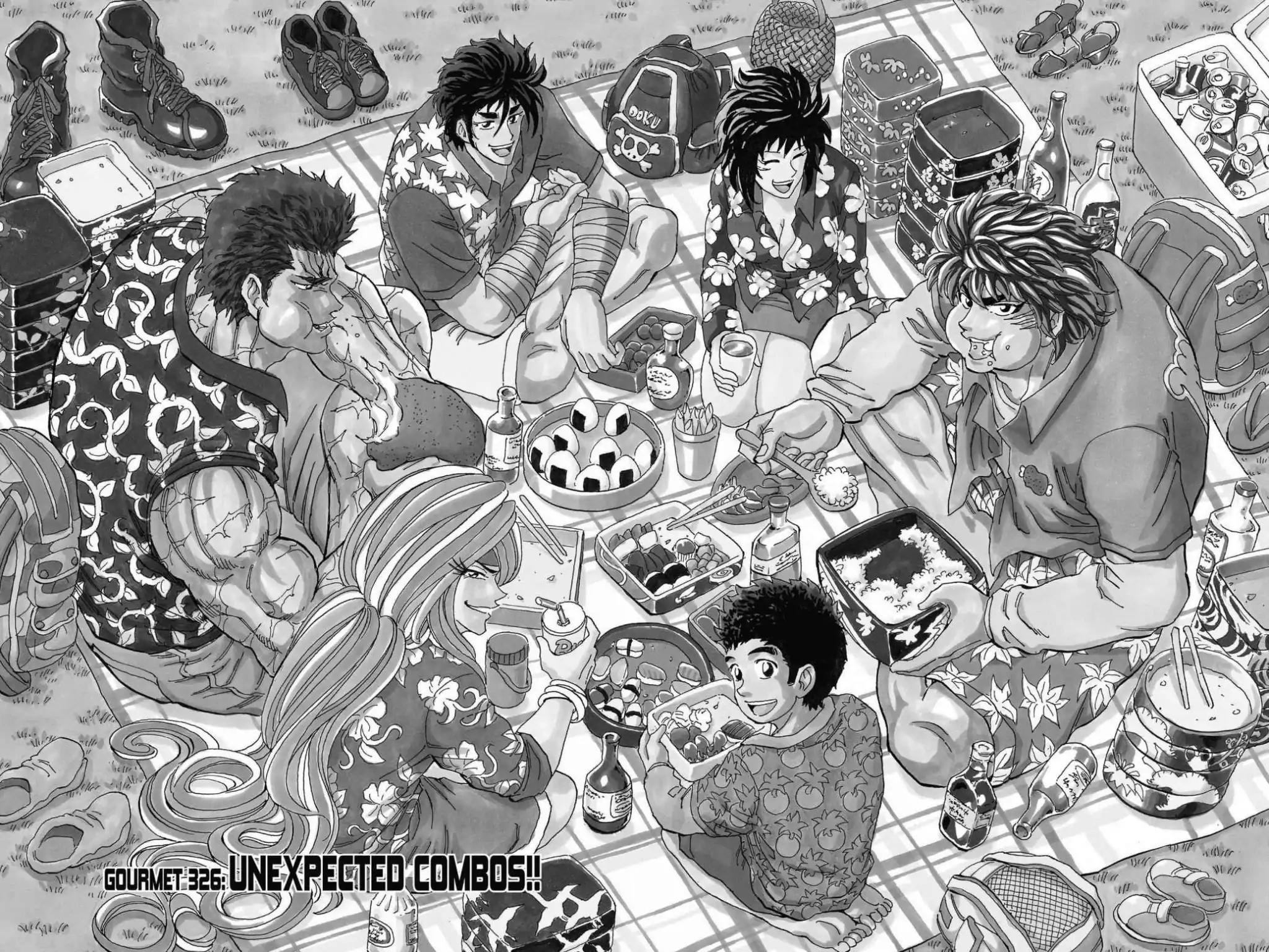 Toriko Chapter 326 page 1 - Chapter 326: Vol.36 Gourmet 326: Unexpected Combos!!