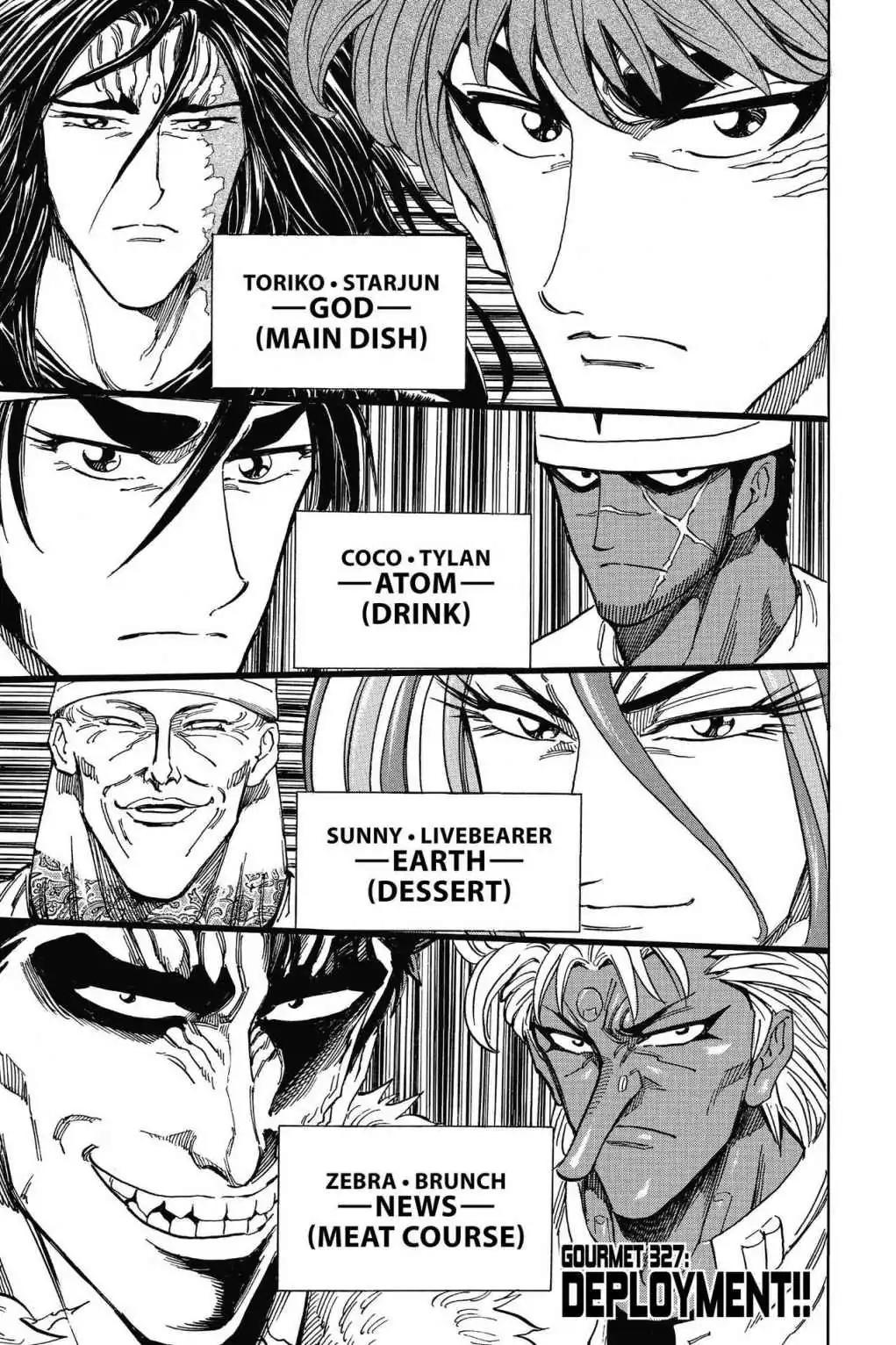 Toriko Chapter 327 page 1 - Chapter 327: Vol.36 Gourmet 327: Deployment!!