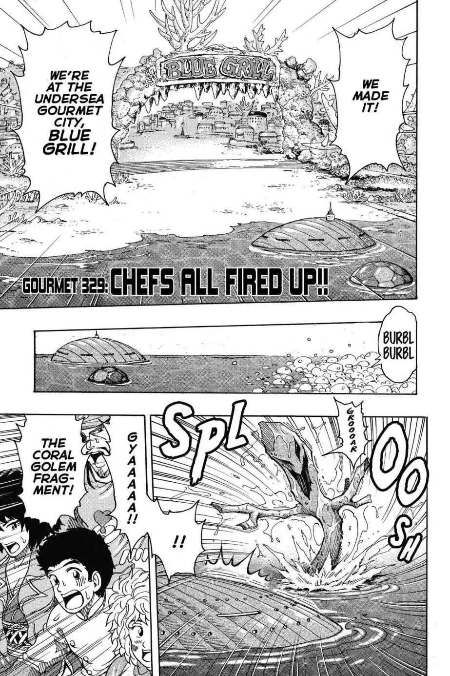 Toriko Chapter 329 page 1 - Chapter 329: Vol.36 Gourmet 329: Chefs All Fire Up!!