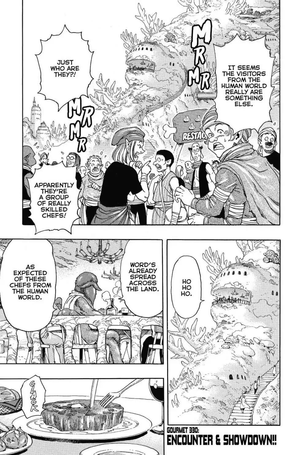 Toriko Chapter 330 page 1 - Chapter 330: Vol.36 Gourmet 330: Encounter & Showndown!!