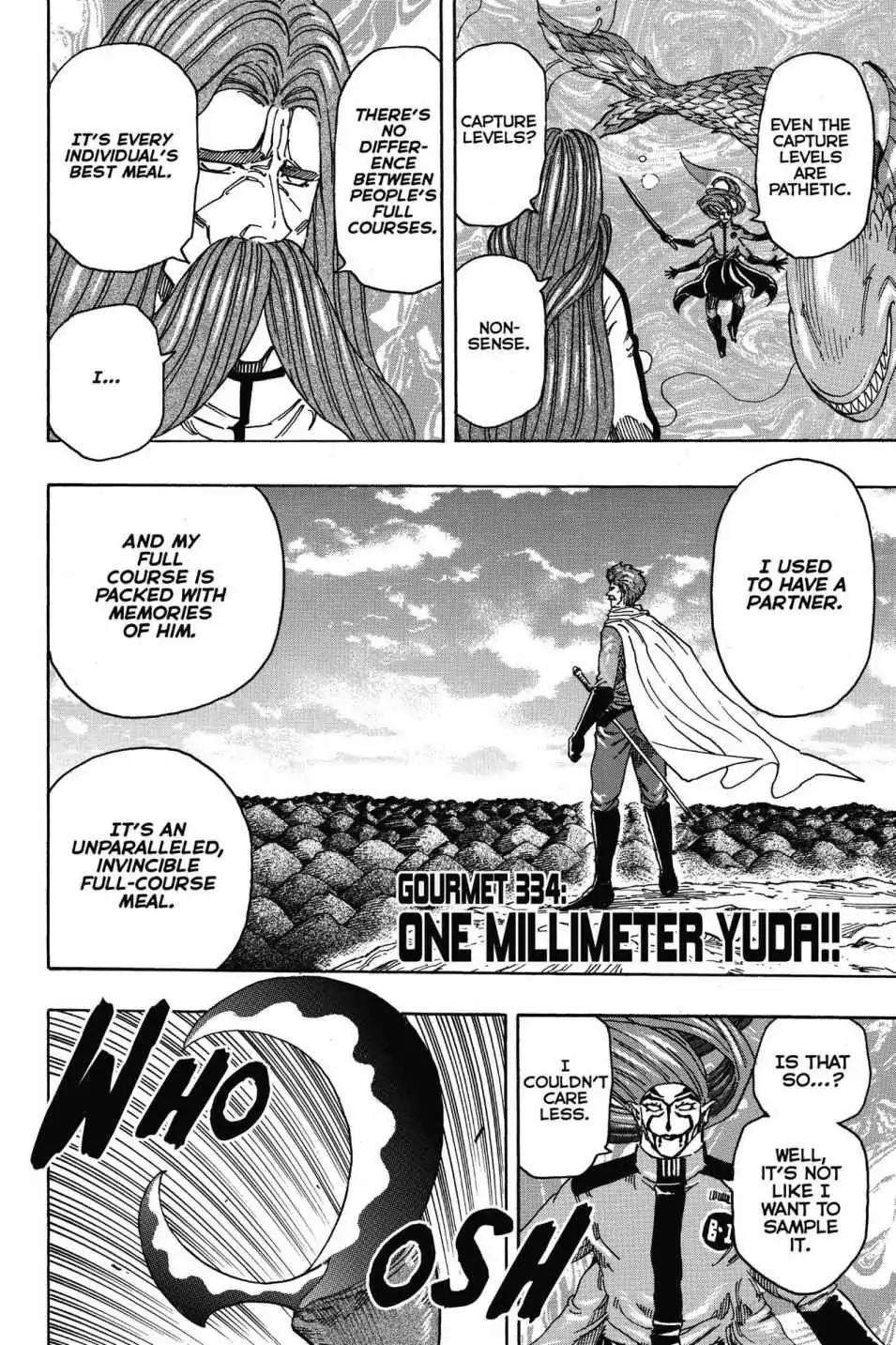 Toriko Chapter 334 page 2 - Chapter 334: Vol.37 Gourmet 334: One Milimeter Yuda!!