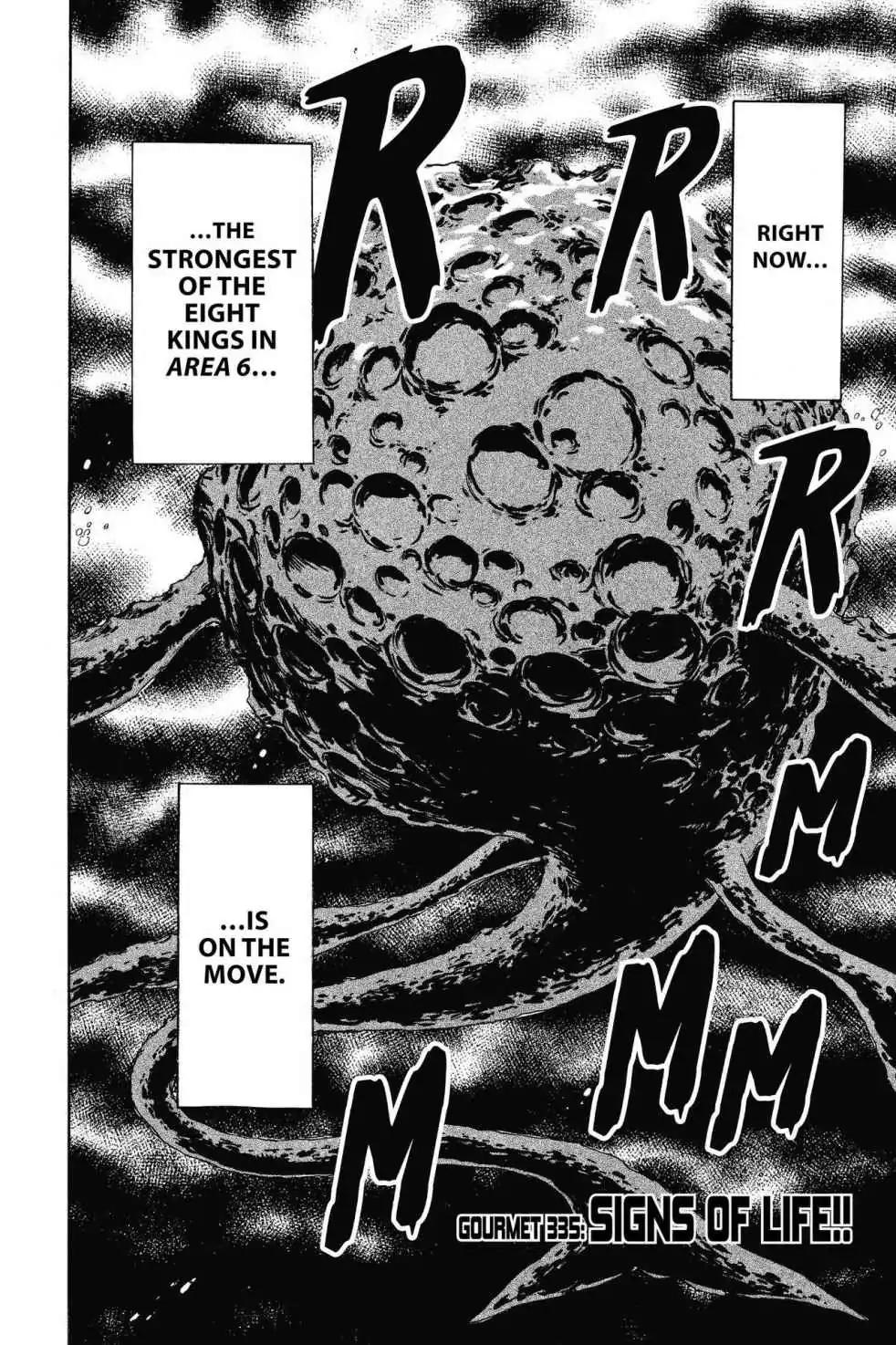 Toriko Chapter 335 page 2 - Chapter 335: Vol.37 Gourmet 335: Signs of Life!!