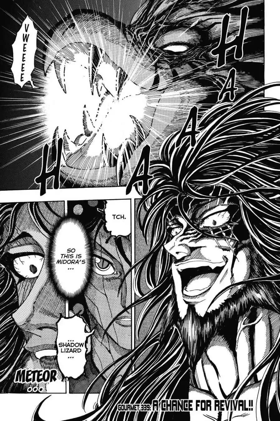 Toriko Chapter 339 page 1 - Chapter 339: Vol.37 Gourmet 339: A Chance For Revival!!