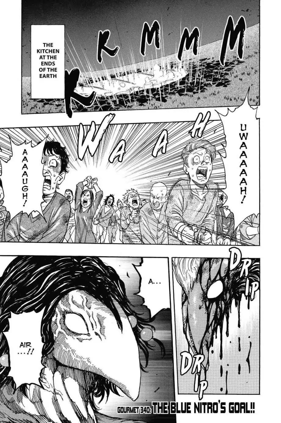 Toriko Chapter 340 page 1 - Chapter 340: Vol.37 Gourmet 340: The Blue Nitro's Goal!!