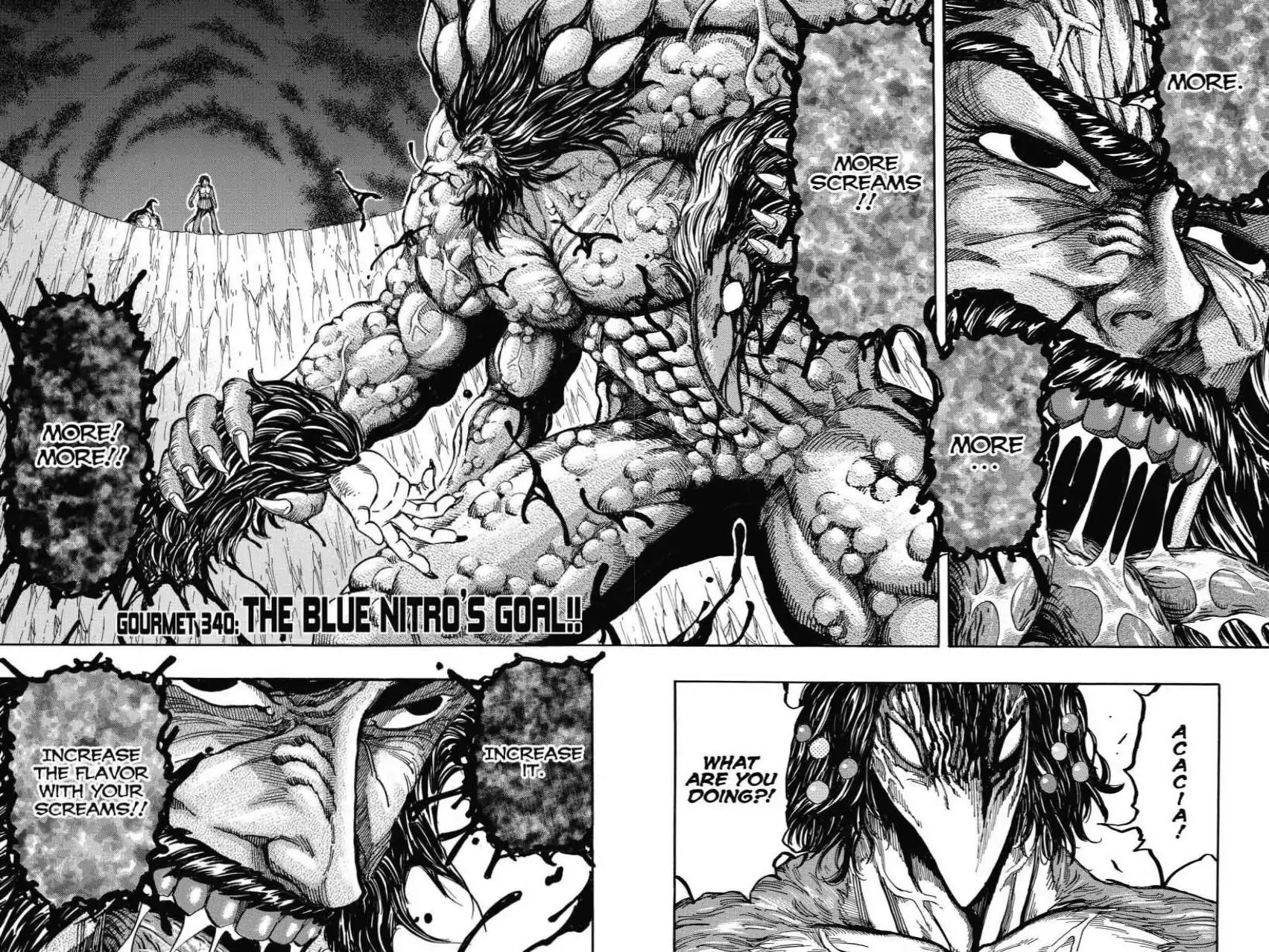 Toriko Chapter 340 page 2 - Chapter 340: Vol.37 Gourmet 340: The Blue Nitro's Goal!!