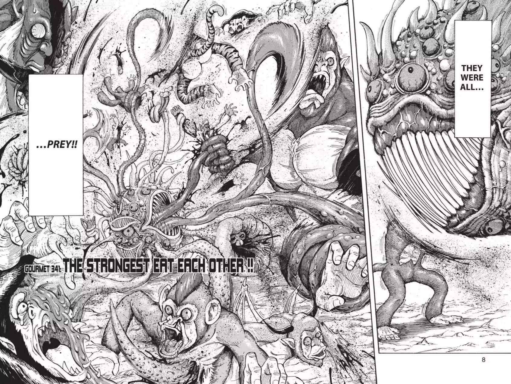 Toriko Chapter 341 page 8 - Chapter 341: Vol.38 Gourmet 341: The Strongest Eat Each Other!!