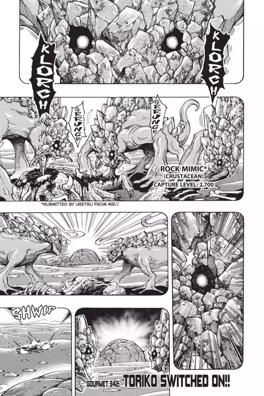 Toriko Chapter 342 page 1 - Chapter 342: Vol.38 Gourmet 342: Toriko Switched On!!