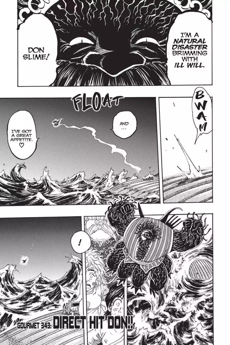 Toriko Chapter 343 page 1 - Chapter 343: Vol.38 Gourmet 343: Direct Hit Don!!