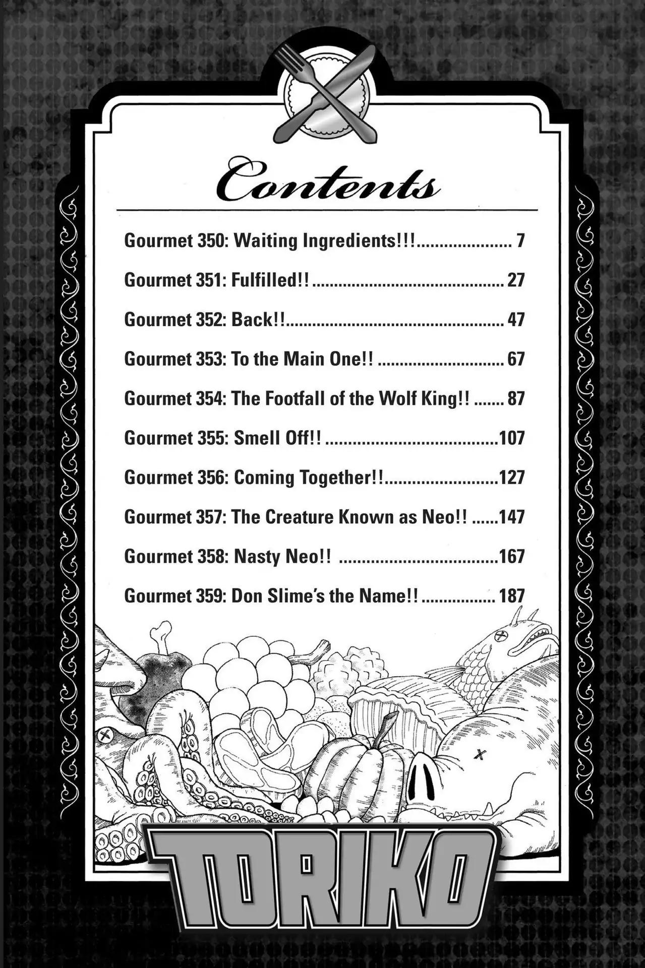 Toriko Chapter 350 page 6 - Chapter 350: Vol.39 Gourmet 350: Waiting for Ingredients!!!