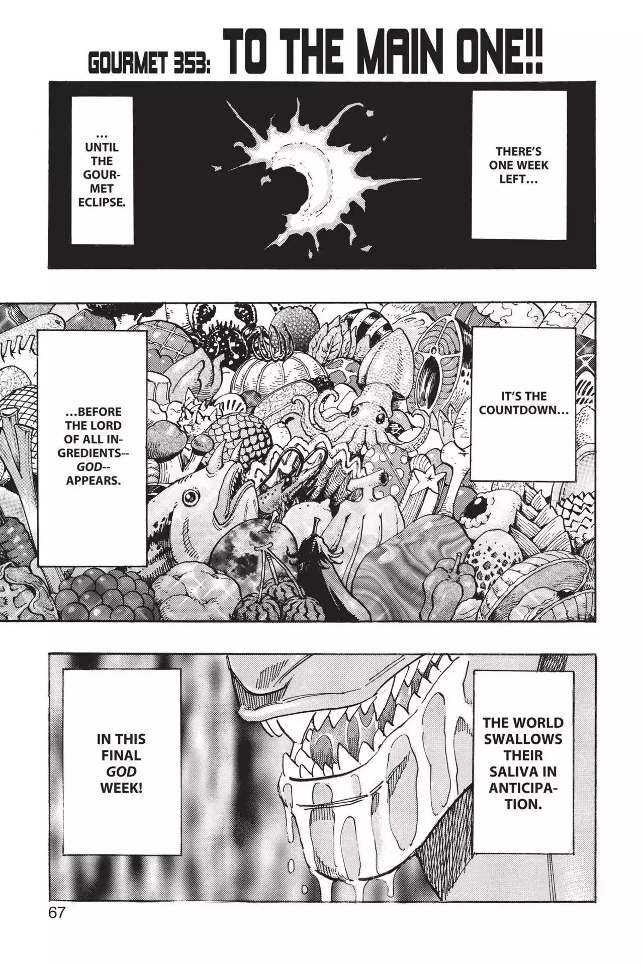 Toriko Chapter 353 page 1 - Chapter 353: Vol.39 Gourmet 353: To the Main One!!