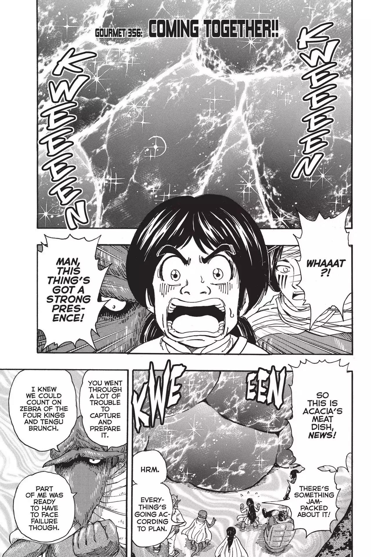Toriko Chapter 356 page 1 - Chapter 356: Vol.39 Gourmet 356: Coming Together!!