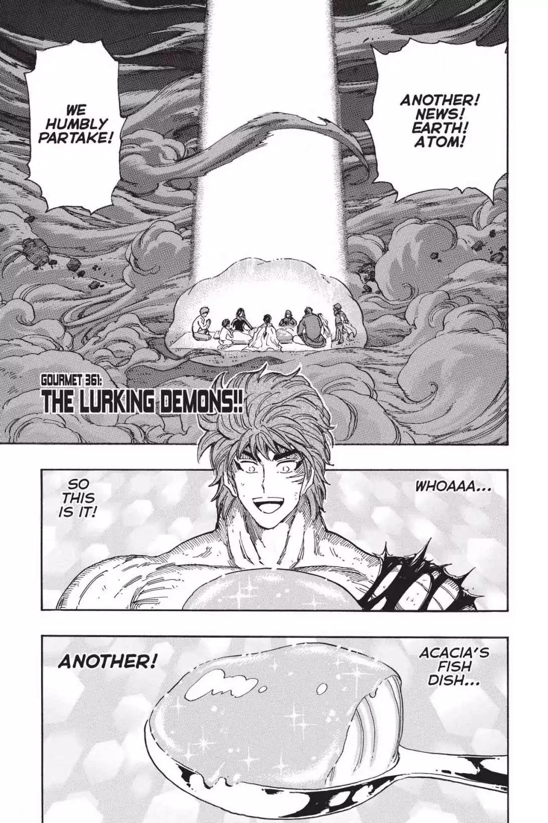 Toriko Chapter 361 page 1 - Chapter 361: Vol.40 Gourmet 361: The Lurking Demons!!