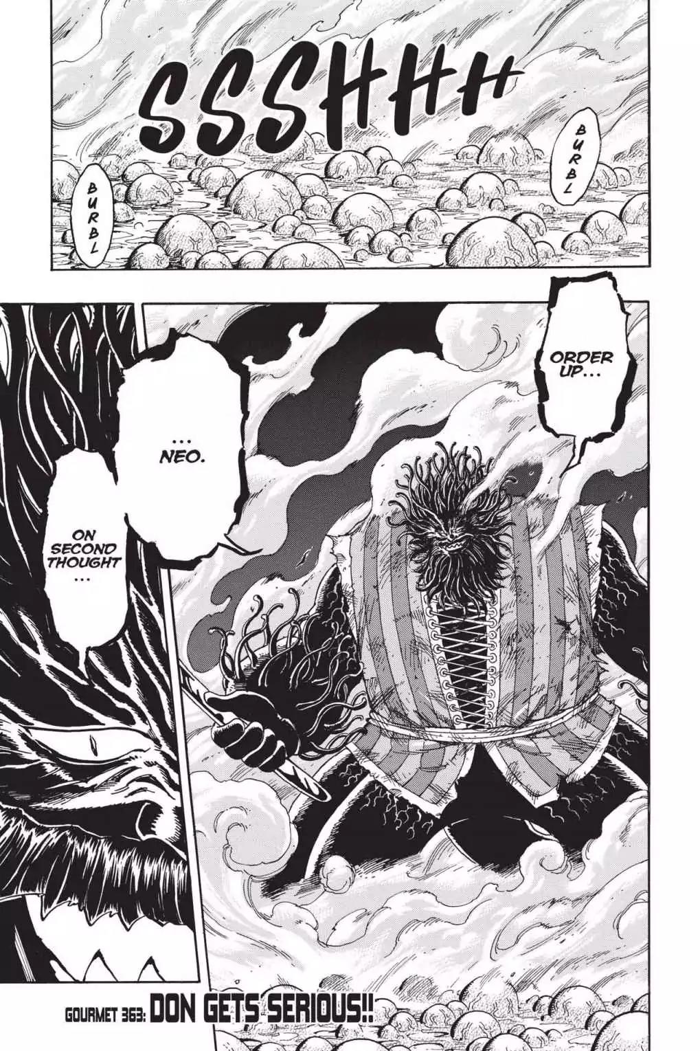 Toriko Chapter 363 page 1 - Chapter 363: Vol.40 Gourmet 363: Don Gets Serious!!
