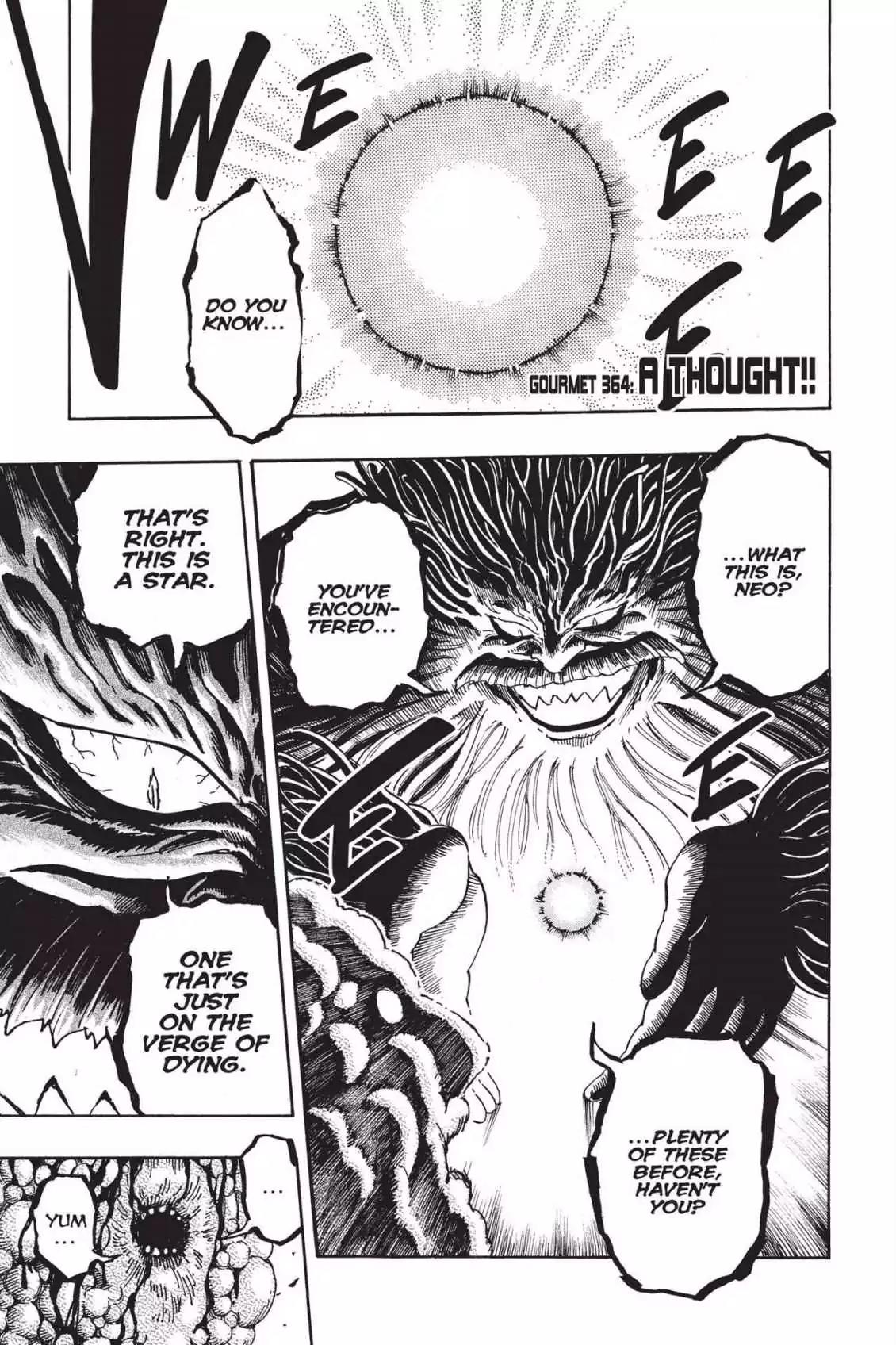 Toriko Chapter 364 page 1 - Chapter 364: Vol.40 Gourmet 364: A Thought!!