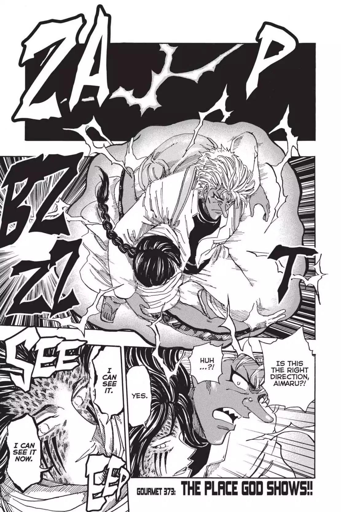 Toriko Chapter 373 page 1 - Chapter 373: Vol.41 Gourmet 373: The Place God Shows!!