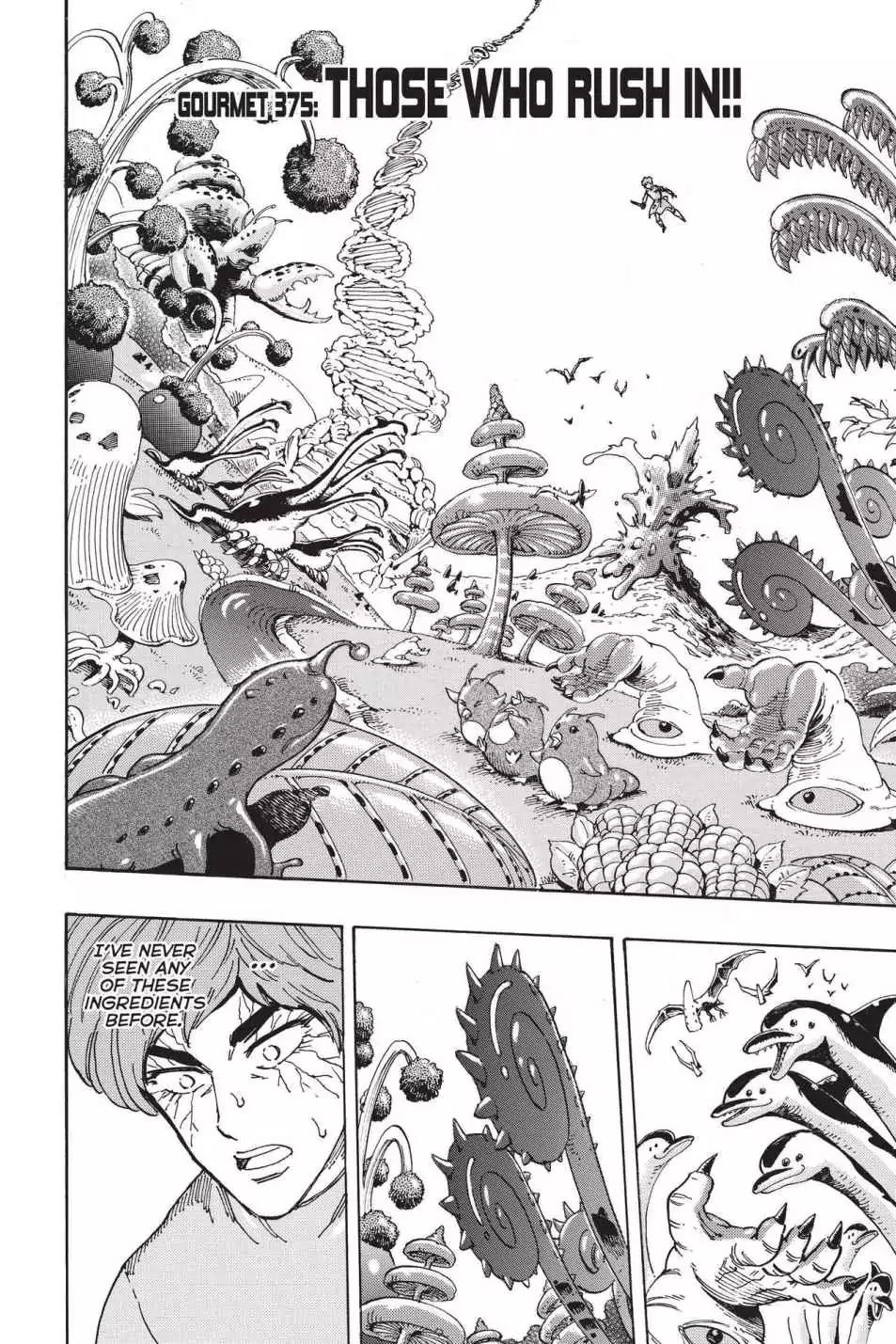 Toriko Chapter 375 page 2 - Chapter 375: Vol.41 Gourmet 375: Those Who Rush In!!