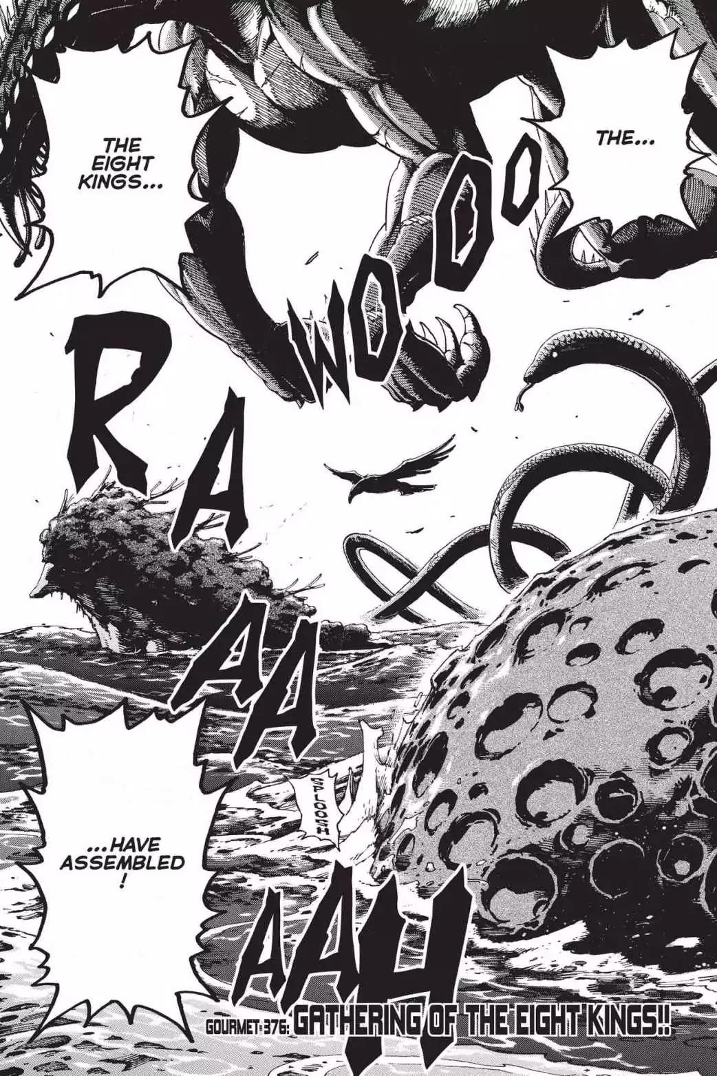 Toriko Chapter 376 page 1 - Chapter 376: Vol.41 Gourmet 376: Gathering of the Eight Kings!!