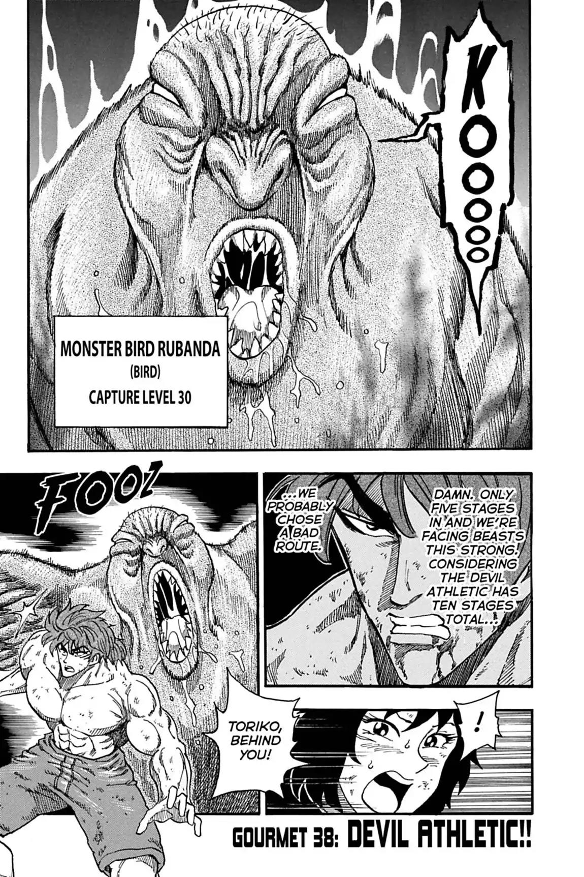 Toriko Chapter 38 page 1 - Chapter 38: Vol.5 Gourmet 38: Devil Athletic!!