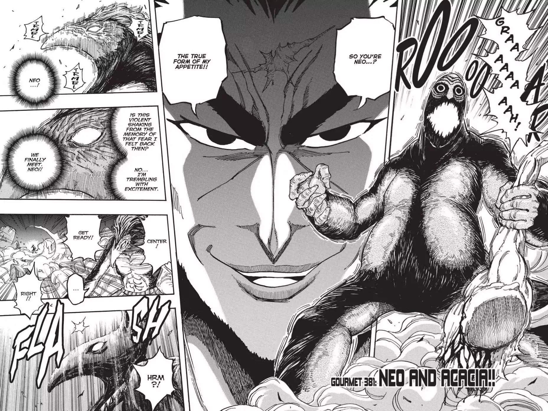 Toriko Chapter 381 page 2 - Chapter 381: Vol.42 Gourmet 381: Neo and Acacia!!