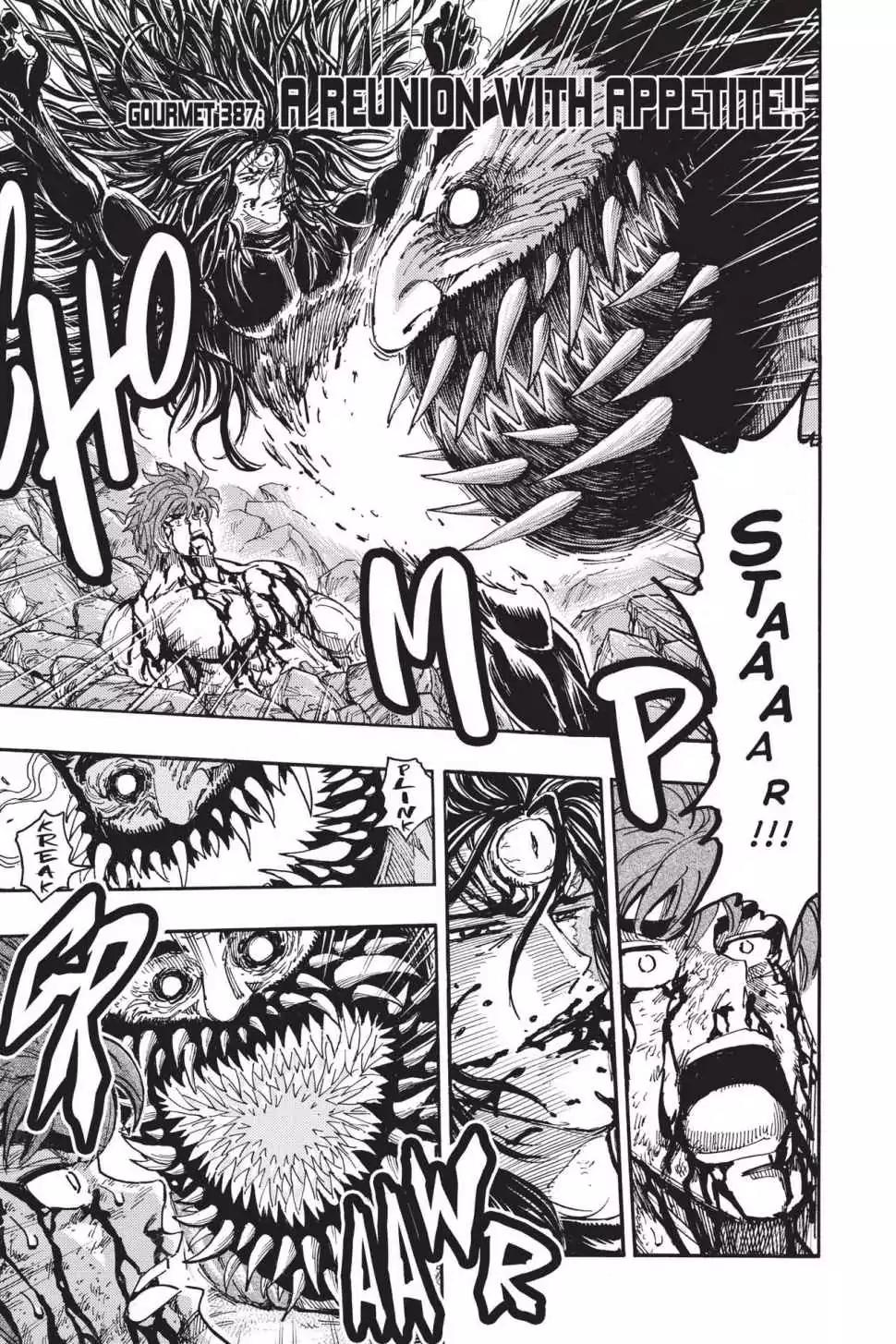 Toriko Chapter 387 page 1 - Chapter 387: Vol.42 Gourmet 387: A Reunion with Appetite!!