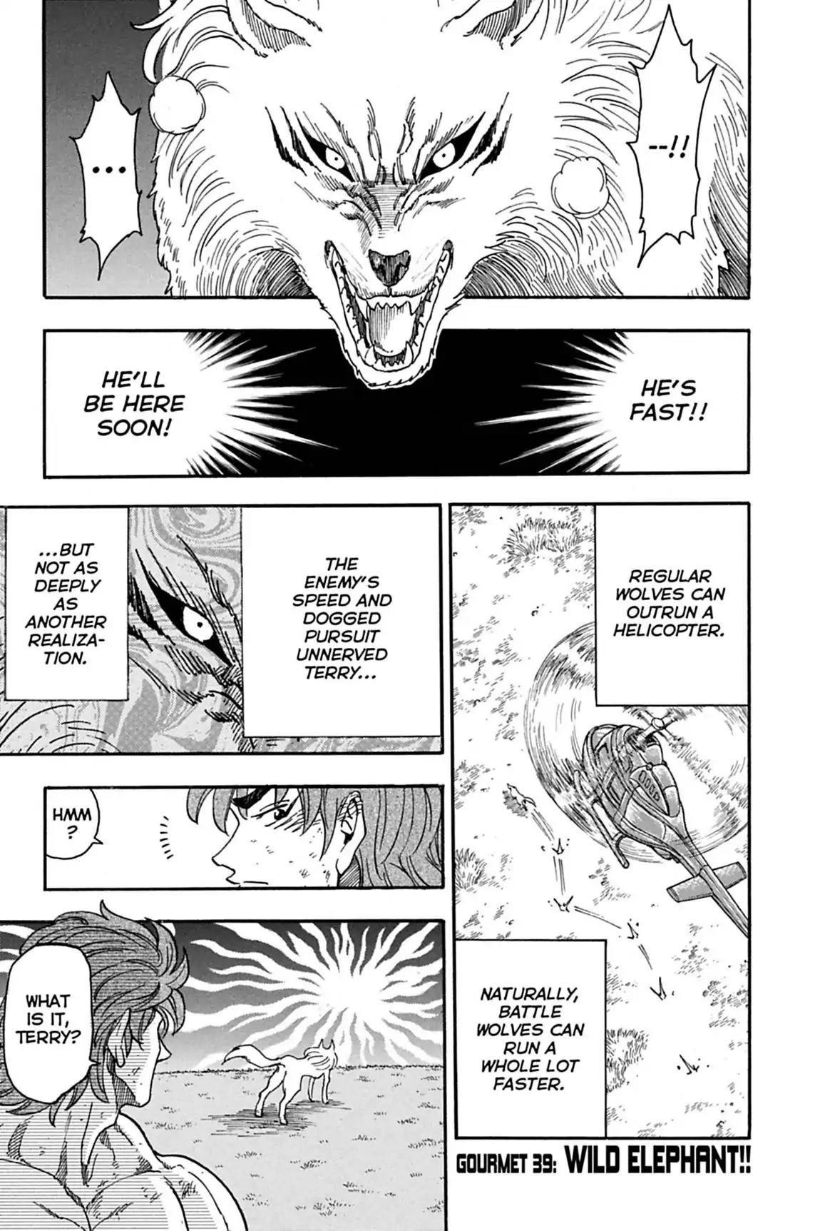 Toriko Chapter 39 page 1 - Chapter 39: Vol.5 Gourmet 39: Wild Elephant!!