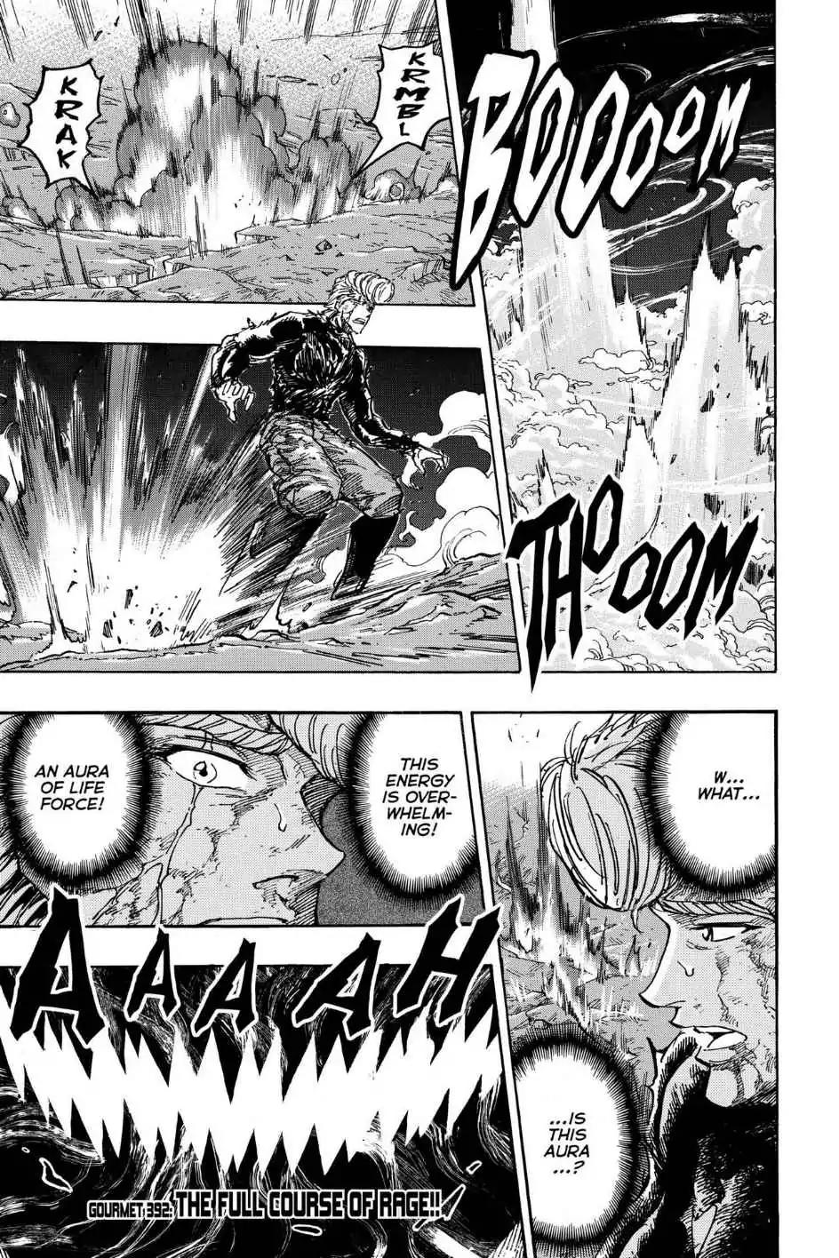 Toriko Chapter 392 page 1 - Chapter 392: Vol.43 Gourmet 392: The Full Course of Rage!!