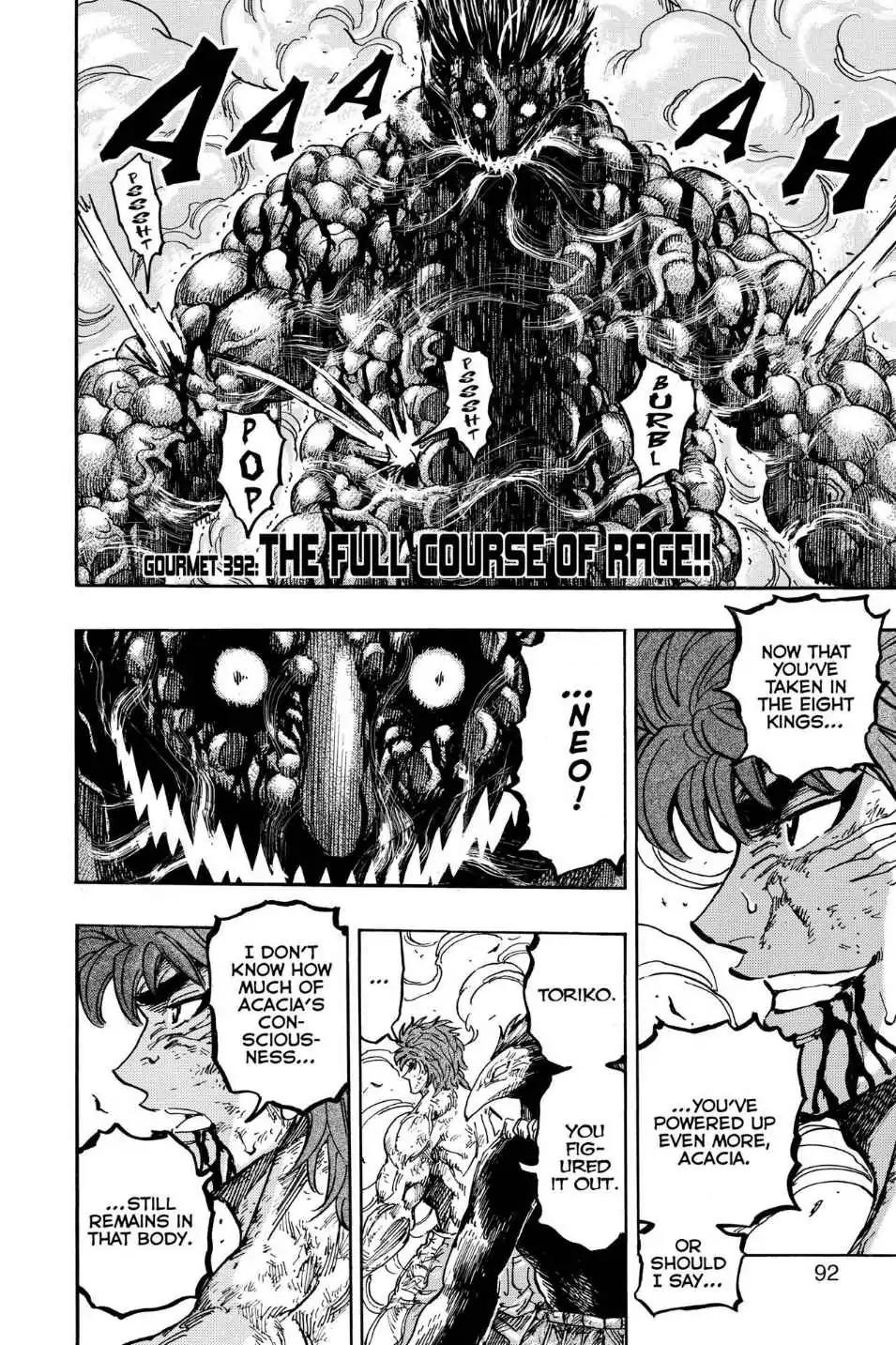 Toriko Chapter 392 page 2 - Chapter 392: Vol.43 Gourmet 392: The Full Course of Rage!!